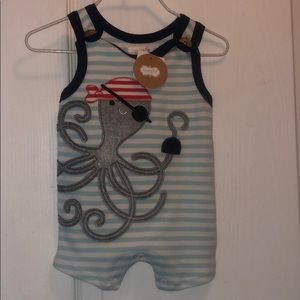 Baby romper, pirate octopus. NWT